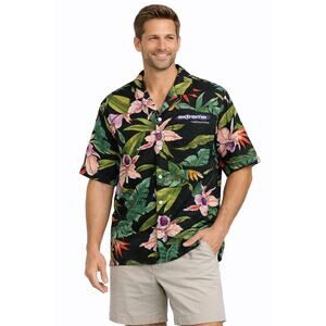 1990s O’Wave Extreme Networks Hawaiian Shirt Made in USA Large